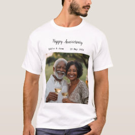 Camiseta Foto de aniversario moderna