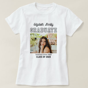 Camiseta Foto de Año Personalizada de Graduación  Universid