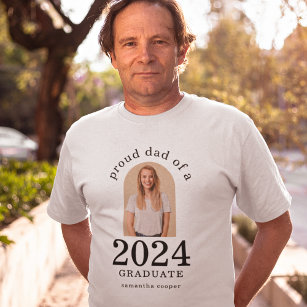 Camiseta Foto de Arco Moderno Orgulloso papá de graduado 20