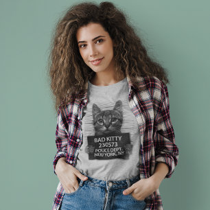 Camiseta Foto de arresto de la policía de NYPD de Bad Kitty