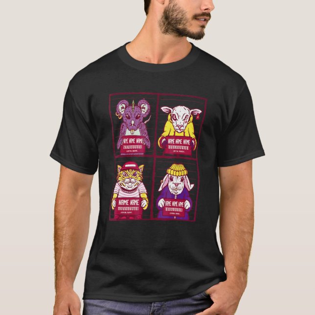 Camiseta Foto de arresto de ratas Cárcel (Anverso)