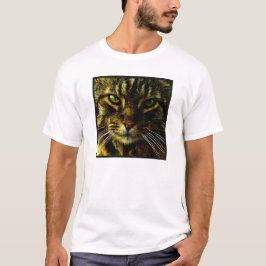 Camiseta Foto de aspecto hipnotizante de gato
