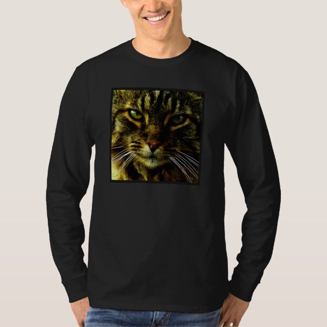 Camiseta Foto de aspecto hipnotizante de gato (Anverso)