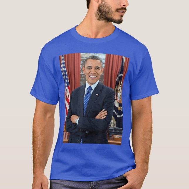 Camiseta Foto de Barack Obama 44º POTUS Patriótico Demócrat (Anverso)