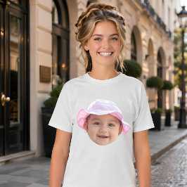 Camiseta Foto de bebé personalizada, foto de la cara del be