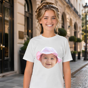 Camiseta Foto de bebé personalizada, foto de la cara del be