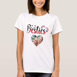 Camiseta Foto de Besties Mom Daughter Valentine Personaliza