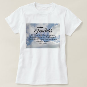 Camiseta Foto de Blue Cloudy Sky Be Not Afraid Bible Verse