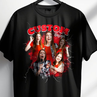 Camiseta Foto de Bootleg de Rap Personalizada