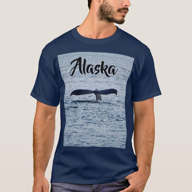Camiseta Foto de cola de ballena salvaje de jorobada (Anverso)