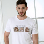 Camiseta Foto de colección moderna y el mejor regalo de la<br><div class="desc">Presentamos el Regalo de texto Modern Collage Photo & Best Family Ever, una manera única y personalizada de celebrar el amor y la alegría de tu familia. Este regalo especial combina la belleza de un collage de fotos personalizados con un mensaje sincero para crear un conservador memorable que será valorado...</div>