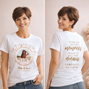 Camiseta Foto de Confeti Personalizado Orgulloso Padre Clas