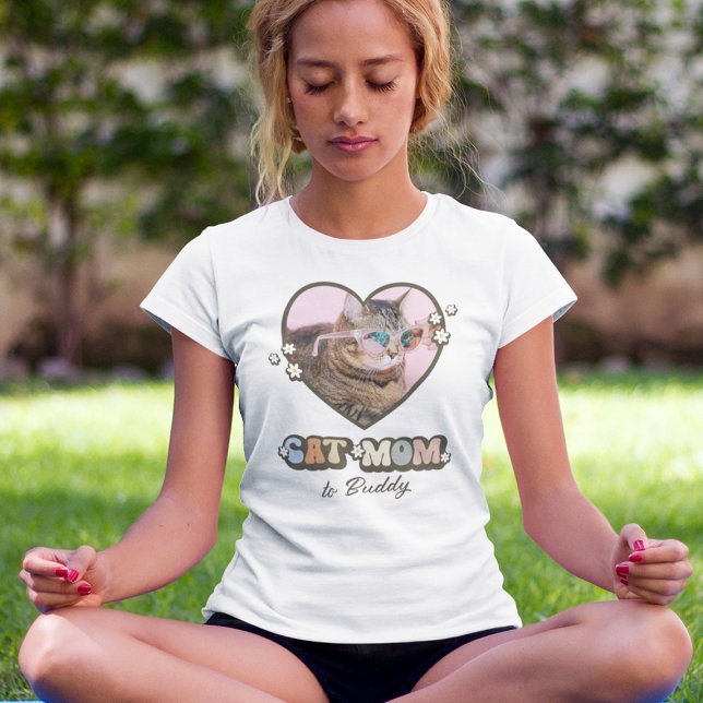 Camiseta Foto de corazón de gato retro lindo (Subido por el creador)
