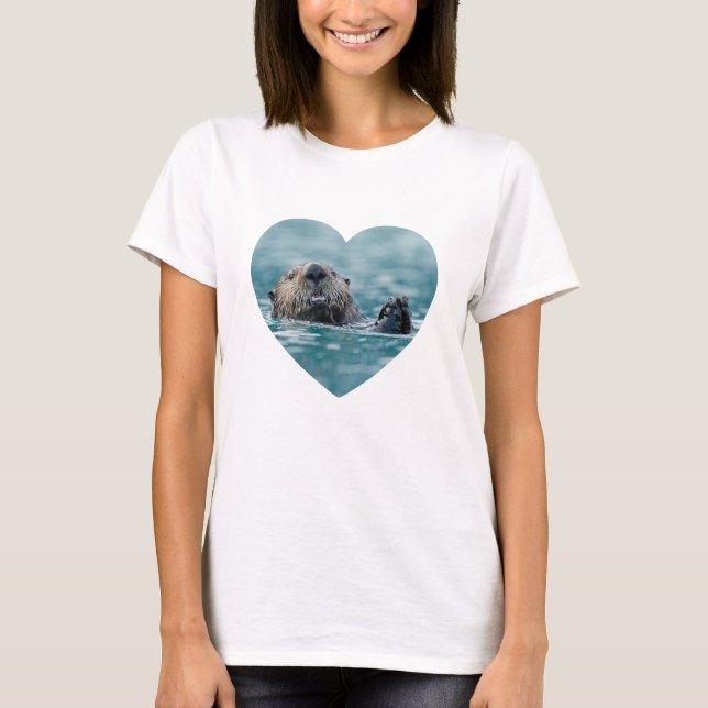 Camiseta Foto de corazón de vacaciones (Anverso)