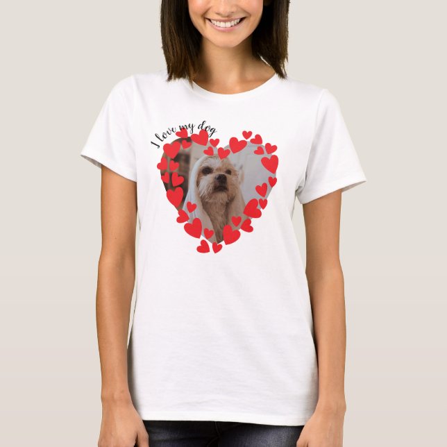 Camiseta Foto de Corazones de Mi Perro  (Anverso)