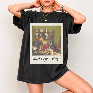Camiseta Foto de cumpleaños de familia vintage personalizad
