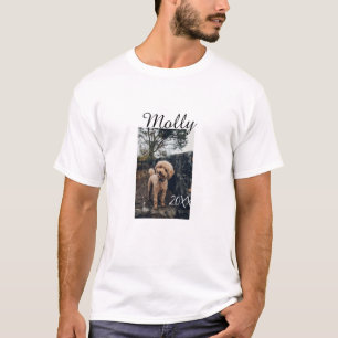 Camiseta Foto de cumpleaños de perro gato animal moderno añ