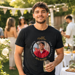 Camiseta Foto de cumpleaños hombre mito leyenda