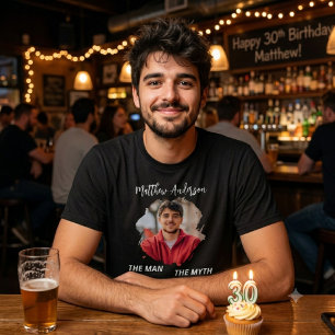 Camiseta Foto de cumpleaños hombre mito leyenda nombre dive