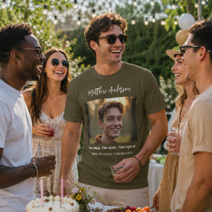 Camiseta Foto de cumpleaños hombre mito leyenda nombre dive
