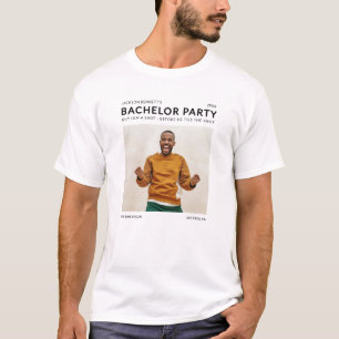 Camiseta Foto de Despedida de Soltero Moderna Simple