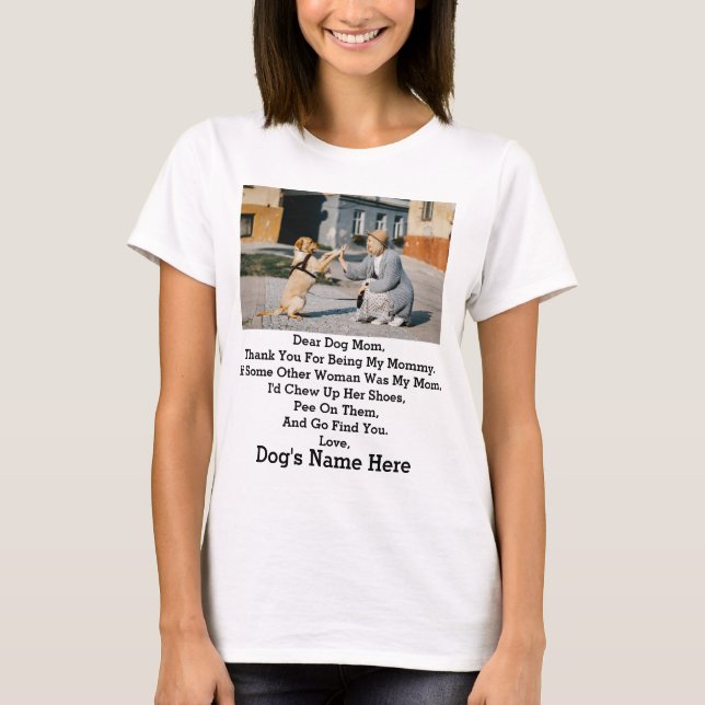 Camiseta Foto de Día de la Madre de Perro Personalizado Mod (Anverso)