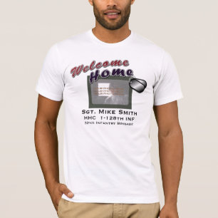 Camiseta Foto de encargo militar casera agradable