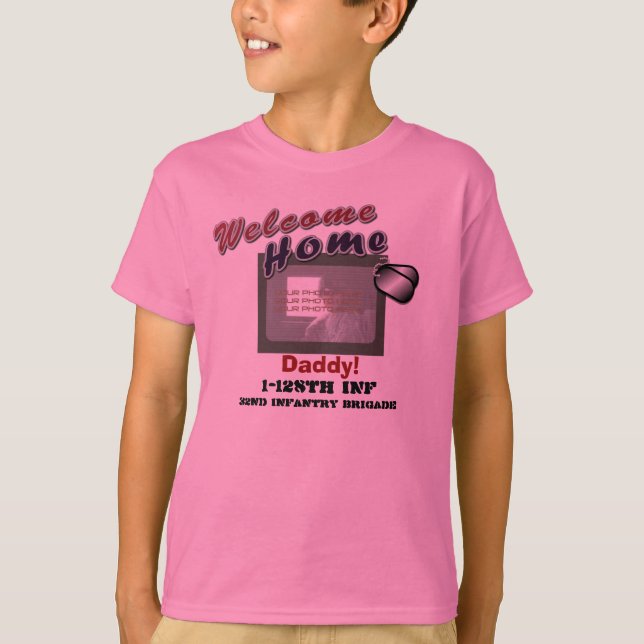 Camiseta Foto de encargo militar casera agradable (Anverso)