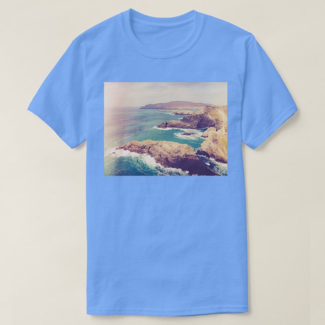 Camiseta Foto de época de las aguas costeras (Diseño del anverso)