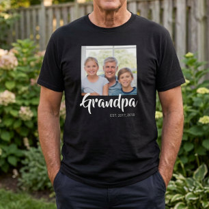 Camiseta Foto de Escritura Establecida por el Abuelo