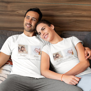 Camiseta Foto de estilo polaroide - Mujer agradecida y bend