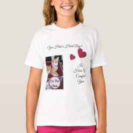 Camiseta Foto de gato, cita, corazón, nombre