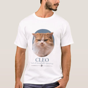 Camiseta Foto de gato divertida personalizada & nombre