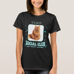 Camiseta Foto de gato divertido personalizada y nombre