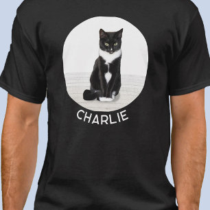 Camiseta Foto de gato personalizada con nombre