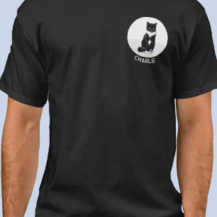 Camiseta Foto de gato personalizada con nombre y cresta