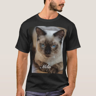 Camiseta Foto de gato Ragdoll personalizada con nombre