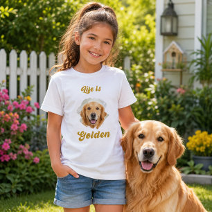 Camiseta Foto de Golden Retriever La Vida es Dorada