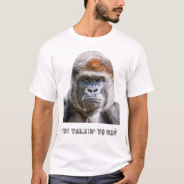 Camiseta Foto de gorila con cita divertida ¿Hablas conmigo?