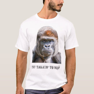 Camiseta Foto de gorila con cita divertida ¿Hablas conmigo?