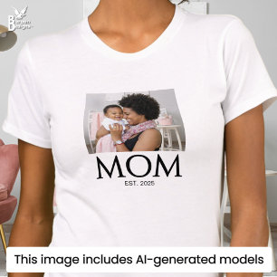 Camiseta Foto de gorras establecidas por mamá