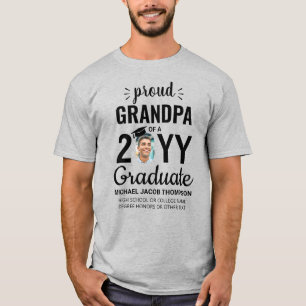 Camiseta Foto de Graduación Clase de Graduados Año Abuelo O