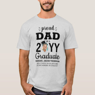 Camiseta Foto de Graduación Clase de Graduados Año Papá Org