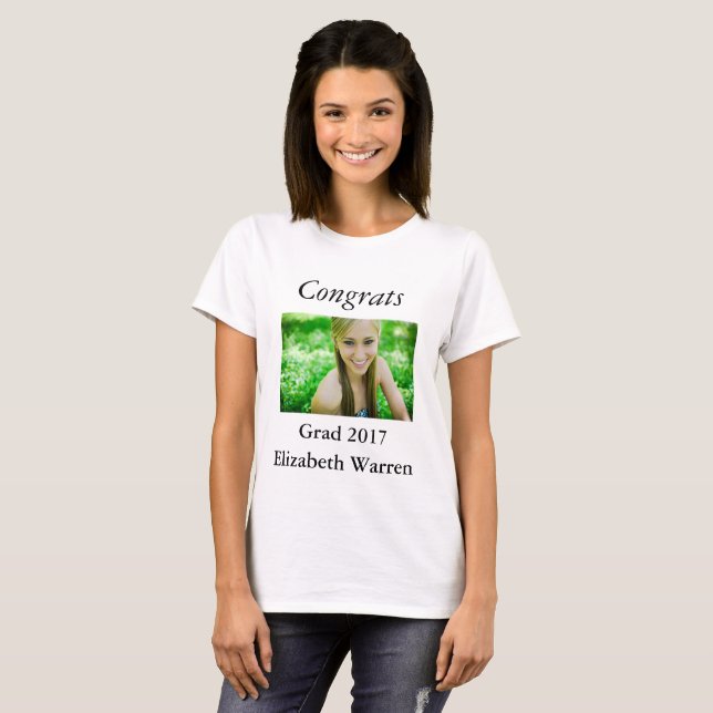 Camiseta Foto de graduación de felicitaciones (Anverso completo)