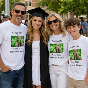 Camiseta Foto de graduación de felicitaciones