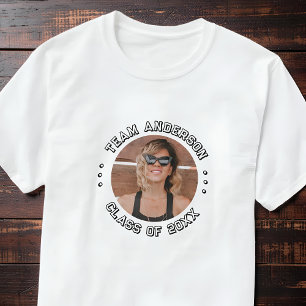 Camiseta Foto de graduación de la clase de 20XX del equipo 