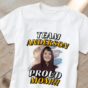Camiseta Foto de graduación de la orgullosa mamá del equipo