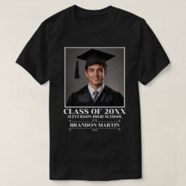 Camiseta Foto de Graduación Personalizada Graduado 2026 Pad