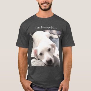 Camiseta Foto de Gris de regalo de Pascua de Perro Blanco y