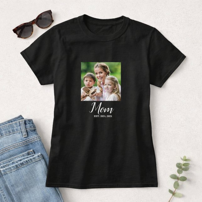 Camiseta Foto de guión establecido para mamá (Subido por el creador)
